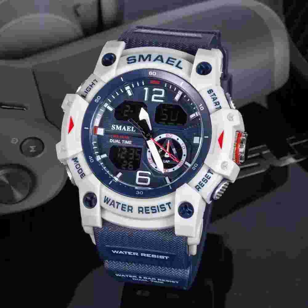 SMAEL Men's Military Watch Waterproof Quartz Analog Digital ✅ Sports Wristwatch.