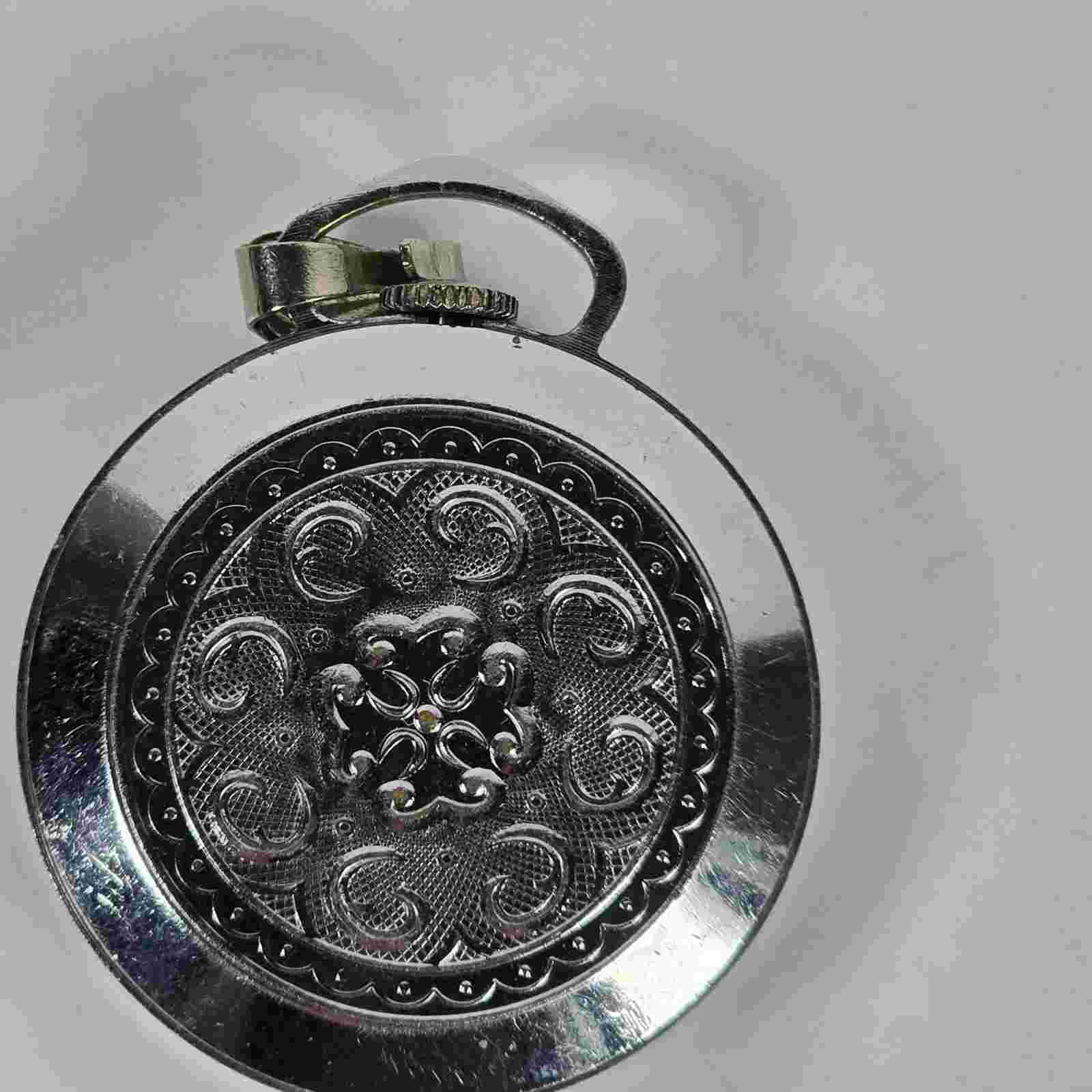 AMERICAN HERITAGE Swiss Made Dial Pocket Watch Silver Runs