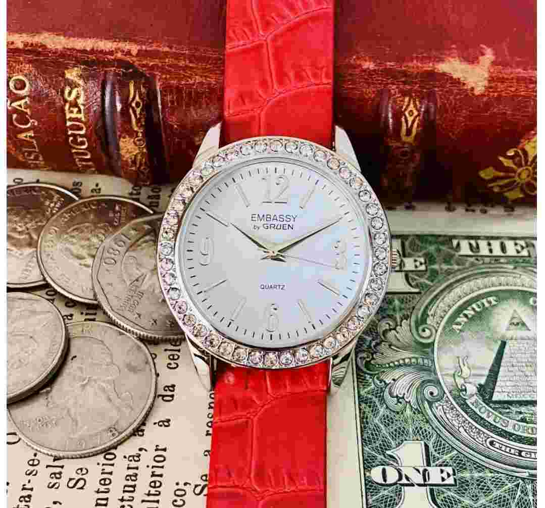 Quartz Watch Embassy by Gruen GEM3546LS Japan Mov't.361 PC21 Stainless Steel