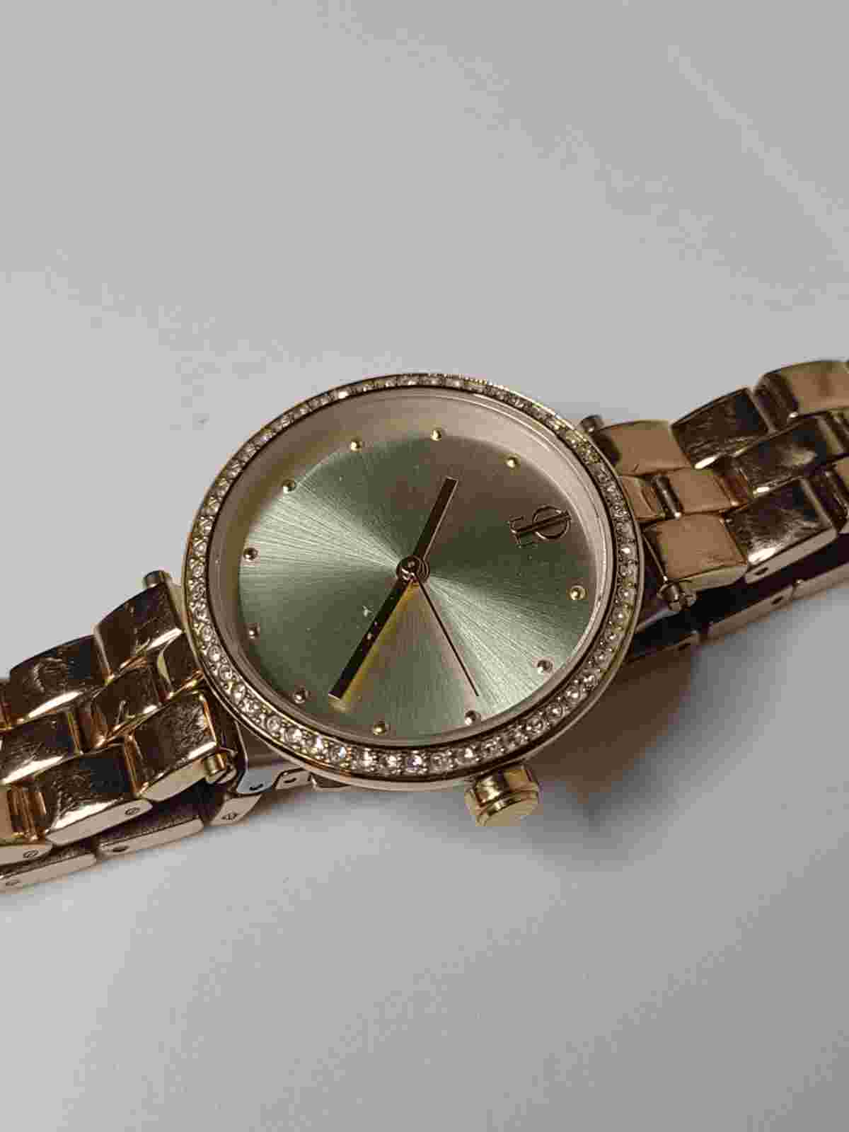 Gold Tone With Clear Stones Jennifer Lopez Watch