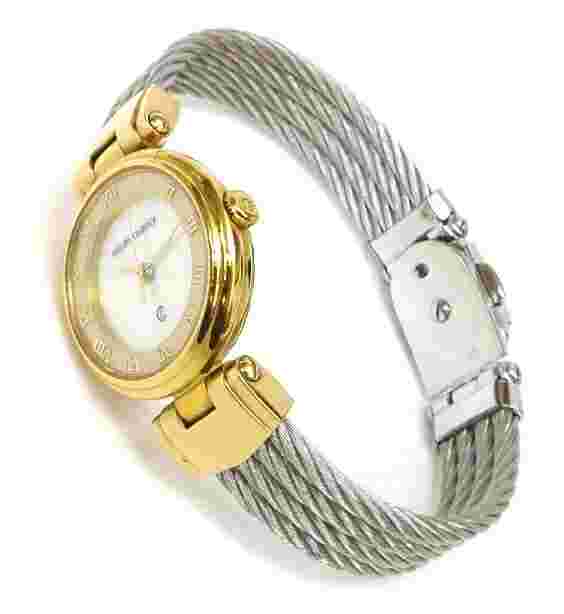 PHILIPPE CHARRIOL watch quartz shell used gold silver belt Excellent Condition