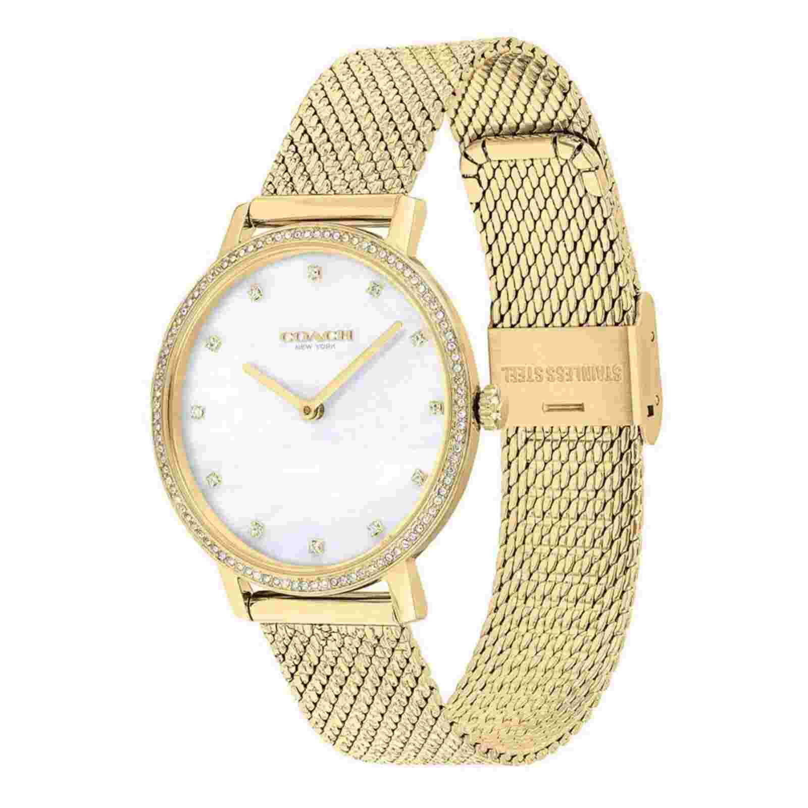 Coach Audrey White Dial Gold Milanese Strap Women Watch 14503359