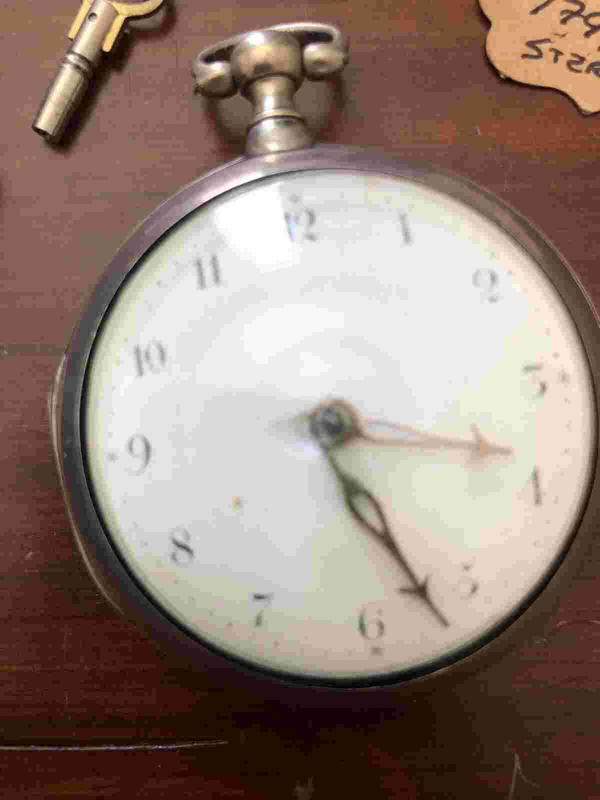 1799 Verge Fusee Working Sterling  54mm Pocket Watch