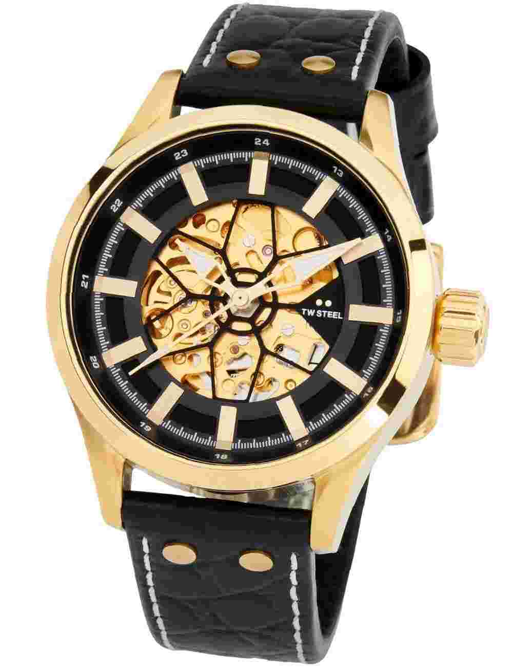 TW-Steel VS131 Mens Watch Volante Skeleton Automatic 45mm 10ATM