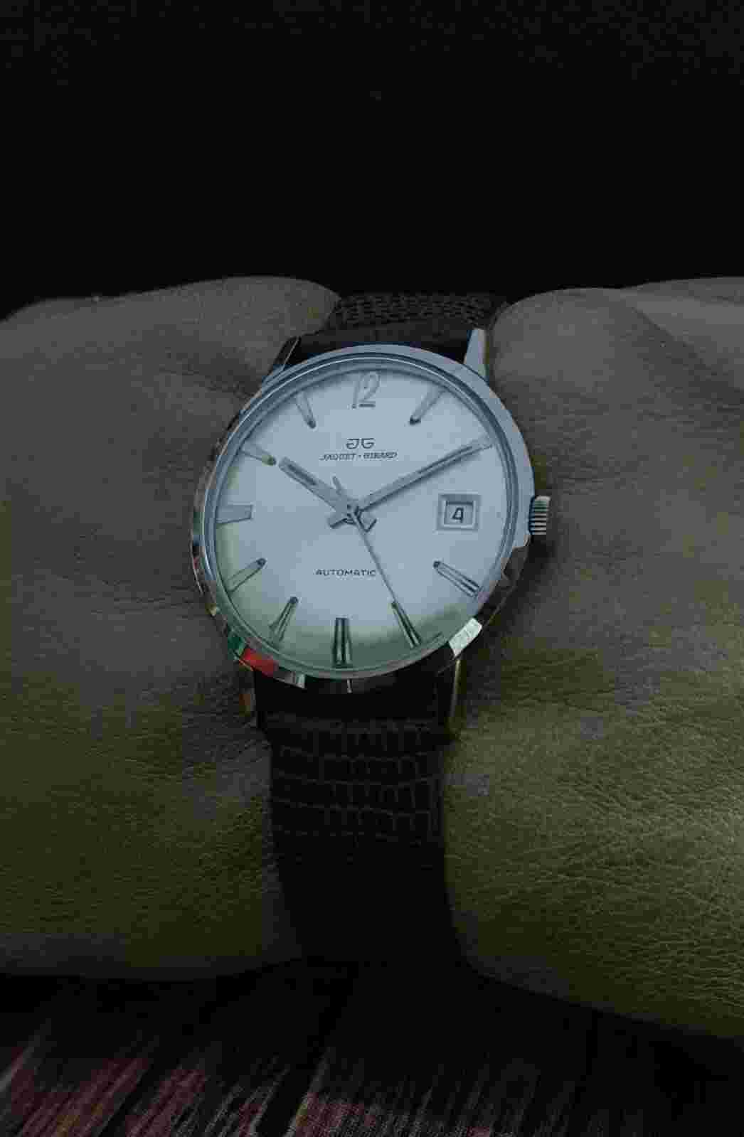 JAQUET-GIRARD AUTOMATIC ETA cal.2472 VINTAGE 60's RARE 25J SWISS WATCH.