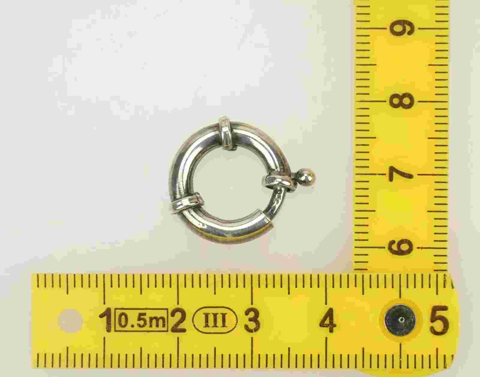 925 Silver Clasp Chain Pocket Watch Dog Sterling Clip Fusee Albert Fob spring