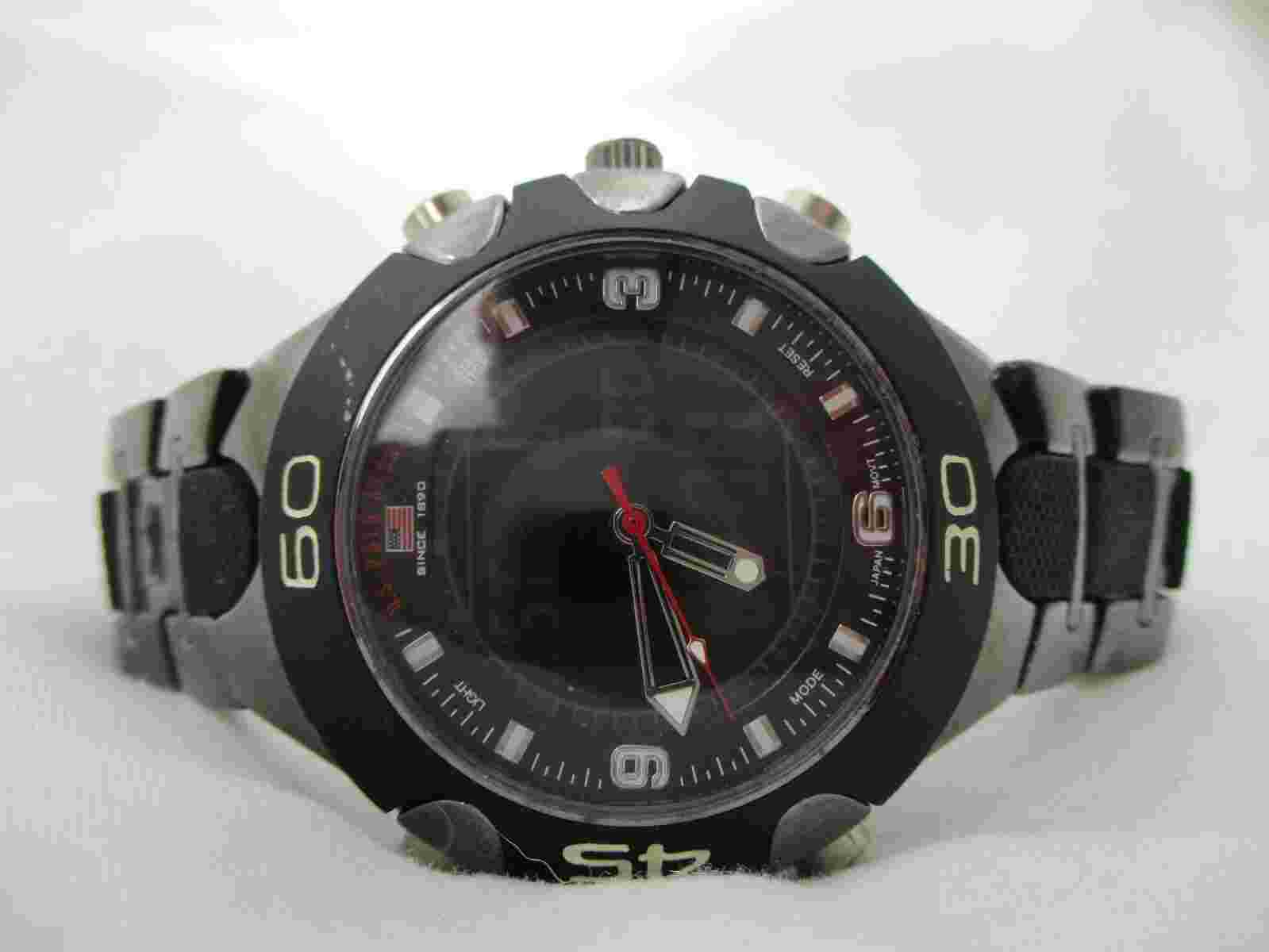 U.S. Polo Assn. Watch Black Stainless Steel Band Water Resistant WORKING