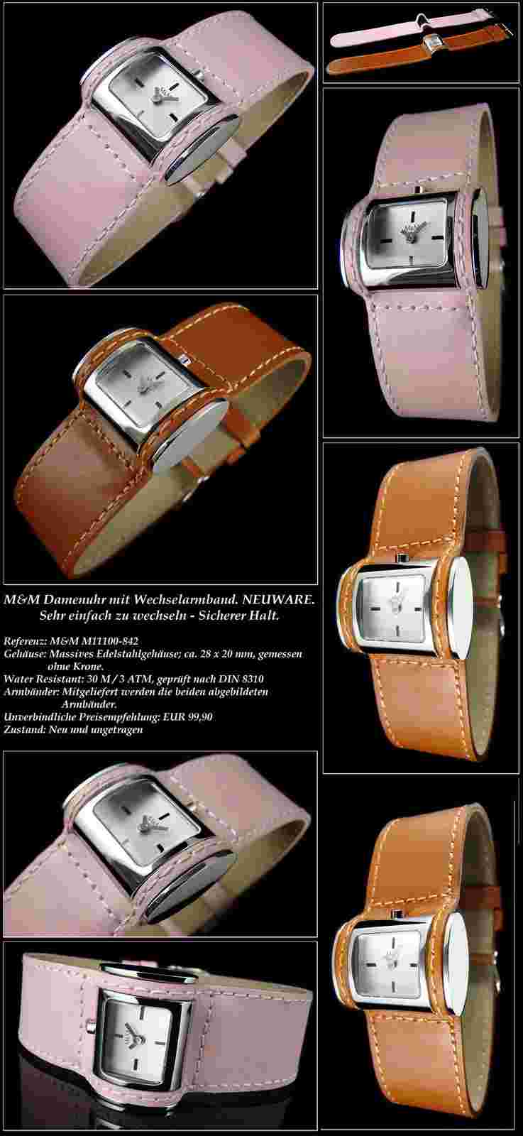 Luxury & Elegant M&M Women's Watch Special Design Plus Additional Band for