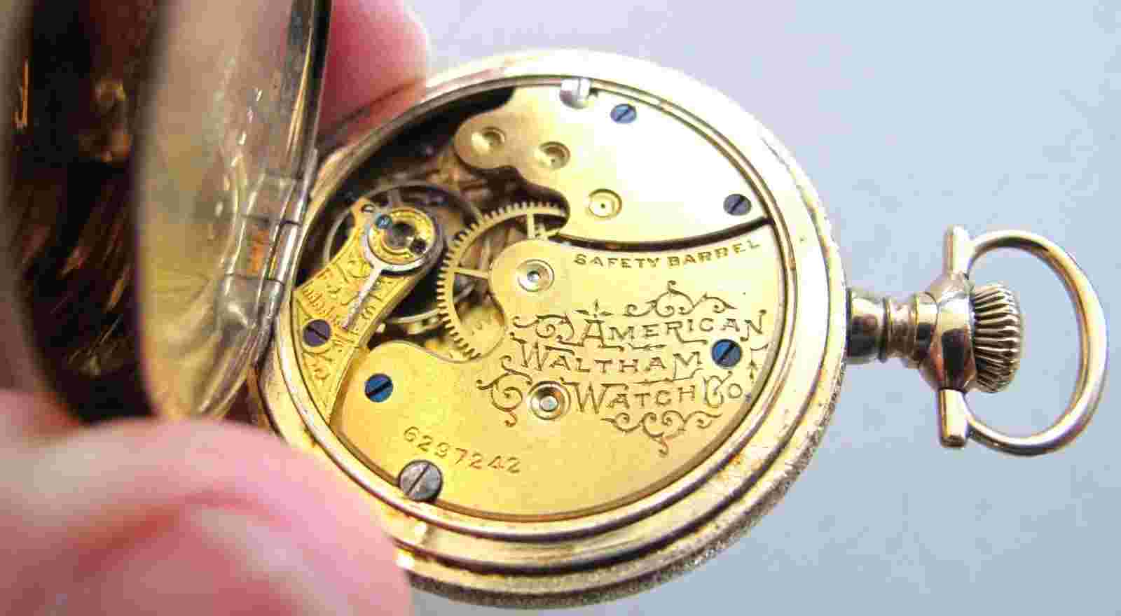 14K GOLD FILLED WALTHAM PocketWatch 0 Size- 7 Jewel - Grade No 60 Model 1891
