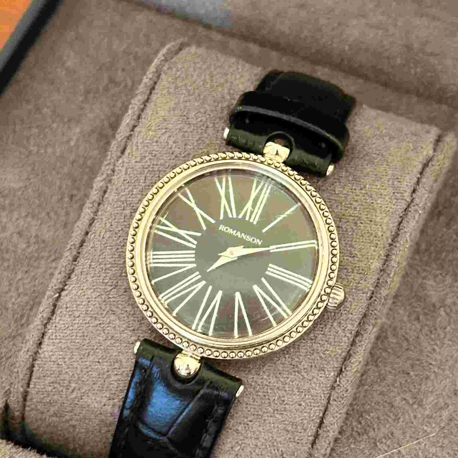 "Romanson". Women's Quartz Watch. Working. + Box with papers