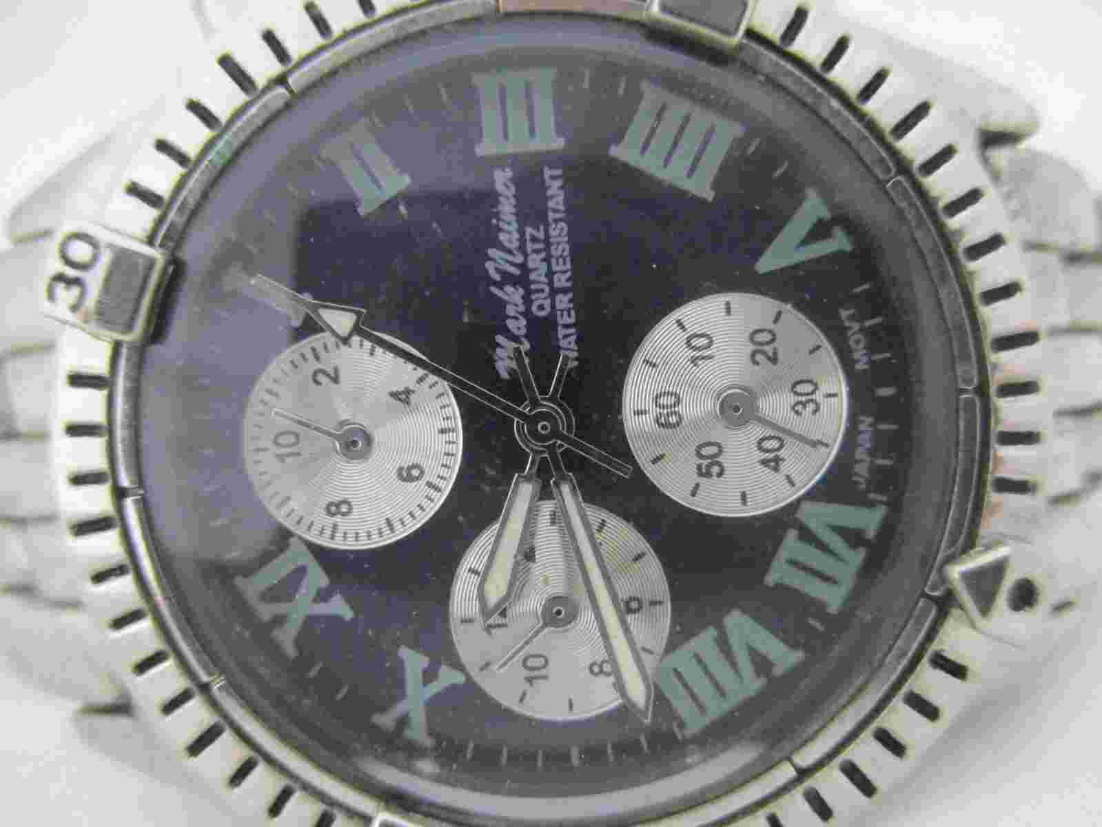 Mark Naimer Analog Wristwatch Silver Tone Stainless Steel Band Working