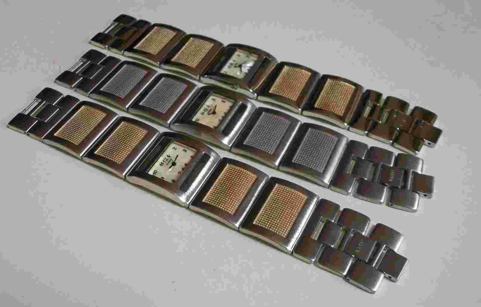 Party Wear Women's Silver & Gold Finish Bracelet Fashion Watch