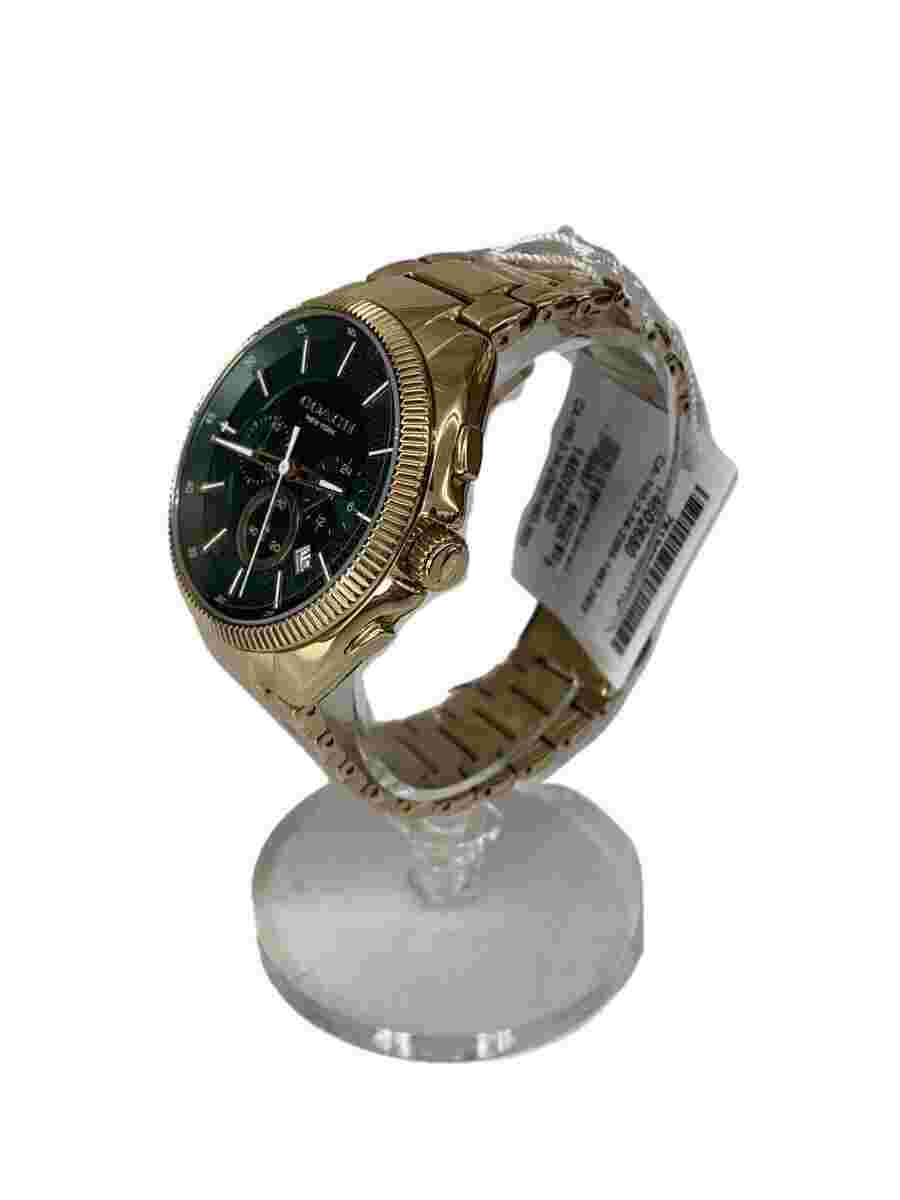 Coach Men's Jackson Chronograph Quartz Watch Analog Stainless Steel Green Used