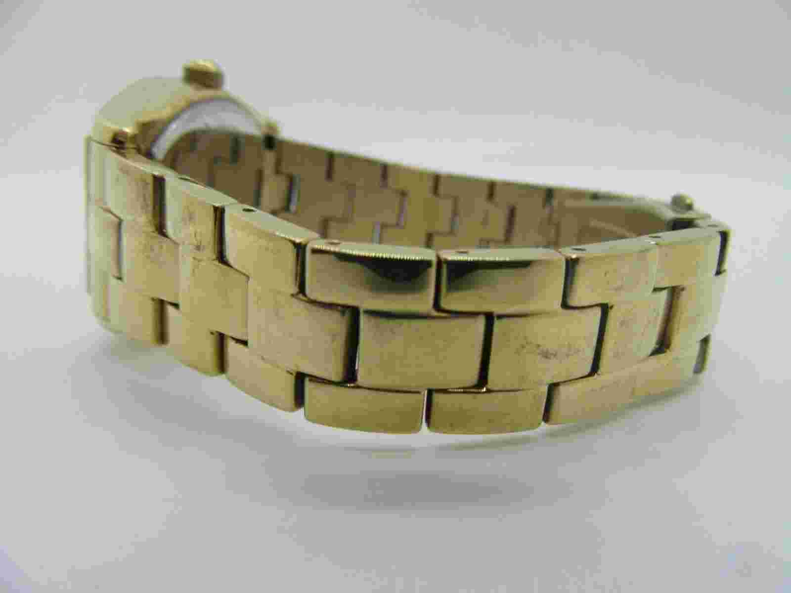 Liz Claiborne New York Gold Plated Stainless Steel Wrist Watch Womens