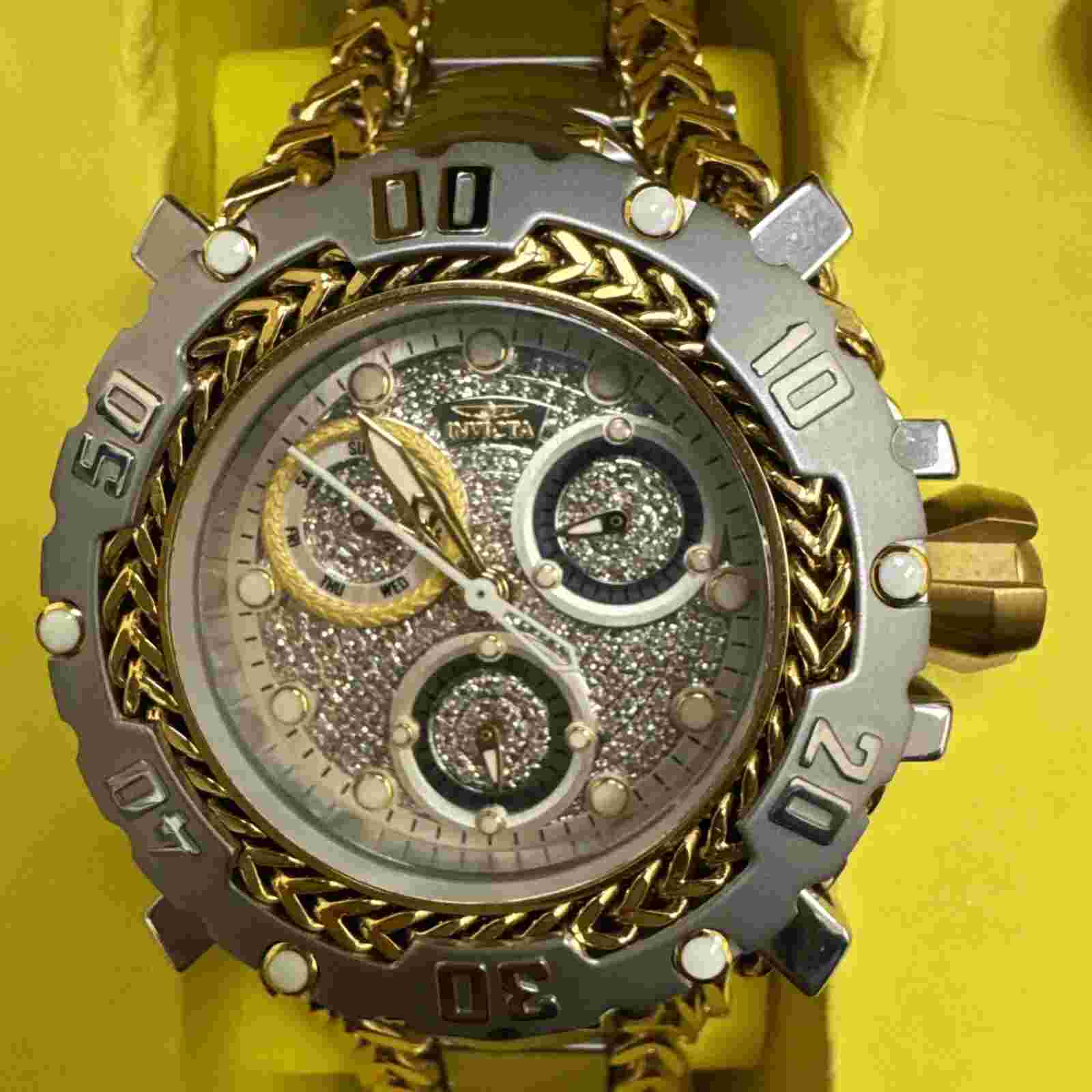 Invicta Gladiator 43mm QuartzChronograph 0.57ctw Diamond Women New