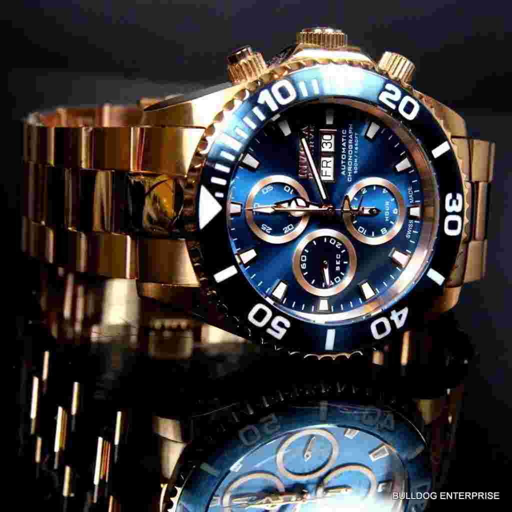 Invicta Reserve Pro Diver Rose Gold Swiss Automatic 7750 Valjoux 18916 Watch New