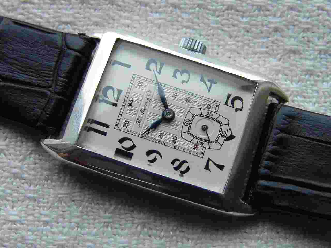 VINTAGE MEN'S H. MOSER & Cie RECTANGLE WRISTWATCH GOOD CONDITION pre-1939