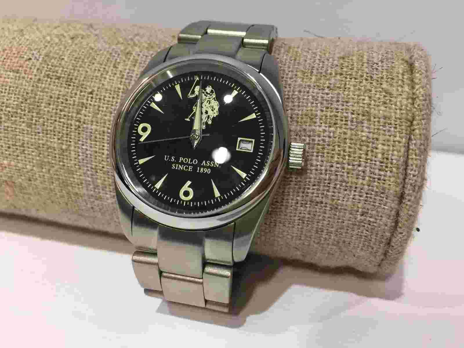 U.S. Polo Assn. Sport Black Steel Watch With Strap 35 Mm