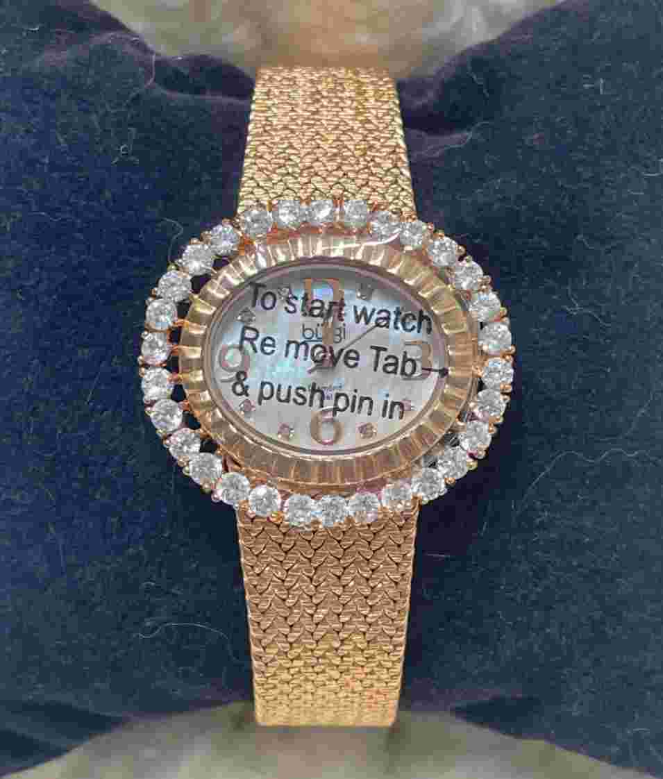 New Women's Burgi BUR075RG Mother of Pearl Watch, New Without Tags 8.5''