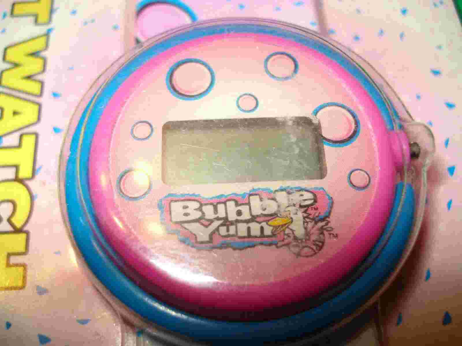 NEW RARE VINTAGE BUBBLE YUM GUM SLAP BRACELET BAND WATCH PINKHERSHEY'S