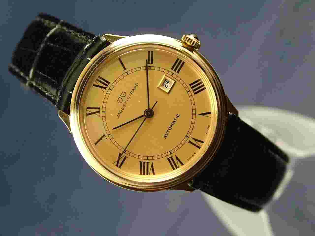 Jaquet Girard Automatic Watch 1970s Cal AS 5103 21 Jewel, NOS Vintage