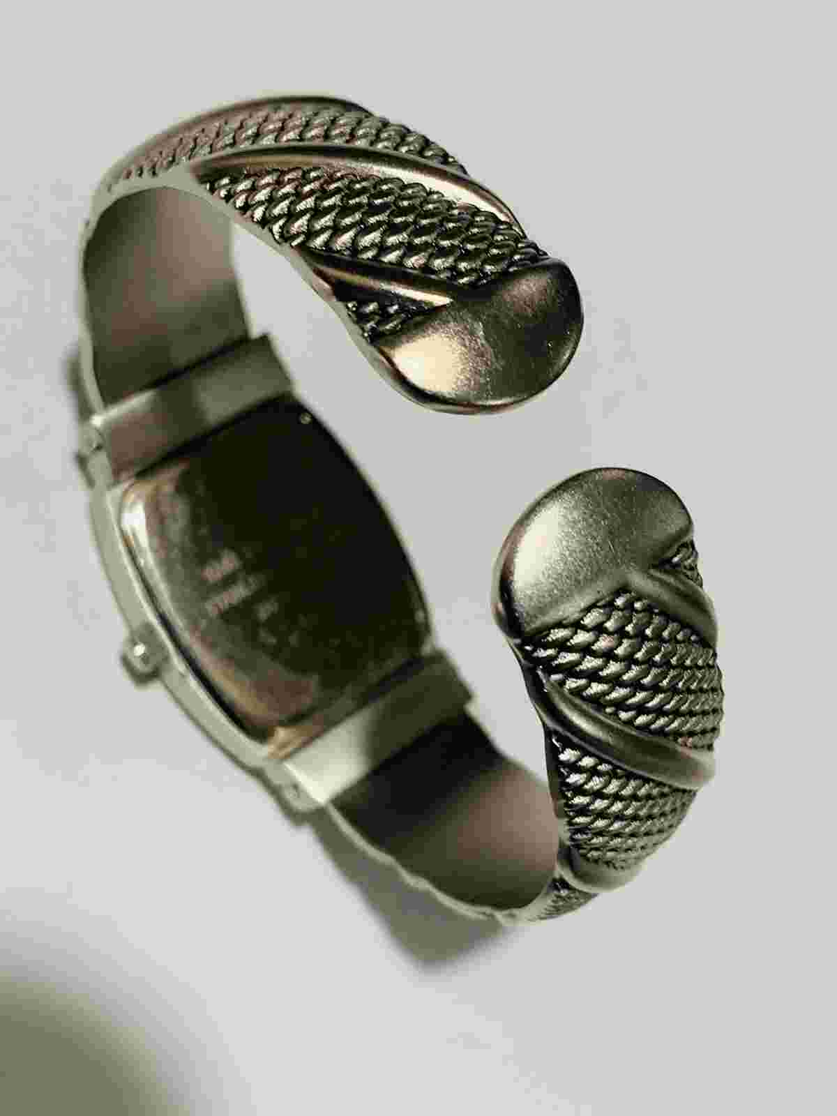 Premier Designs Signed ON TIME Watch Cuff Bracelet  Needs Battery