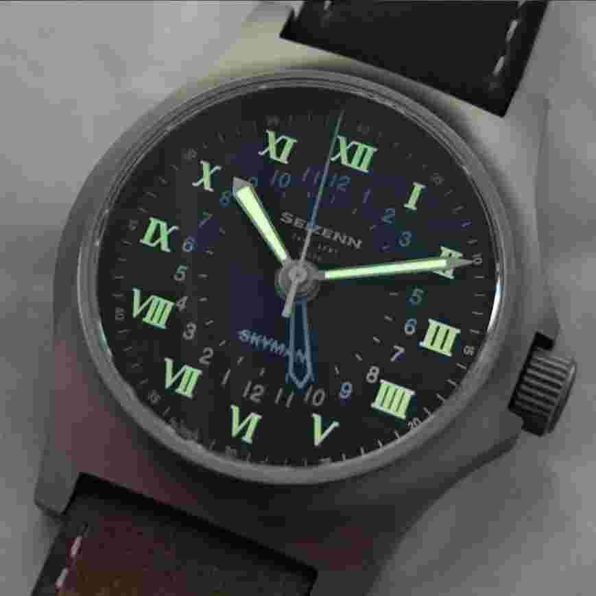 MERKUR Men Watch 39mm Pilot Manual Winding Mechanical Wristwatch ST16 Luminous