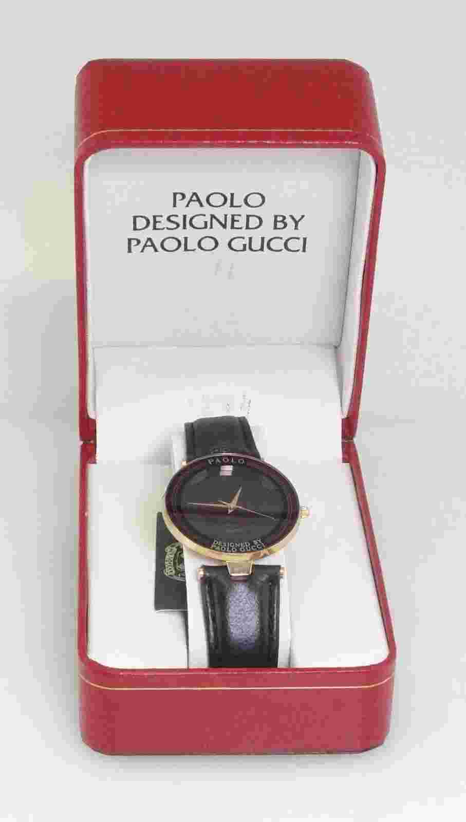 PAOLO BY PAOLO GUCCI 407BBG GOLDTONE QUARTZ WATCH *NEW RARE VINTAGE* AUTHENTIC