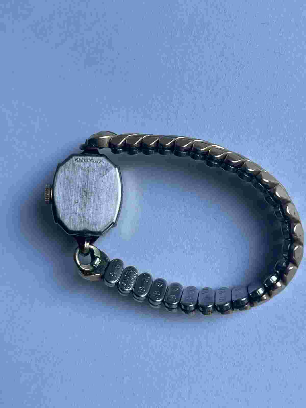 Kingston Ladies Watch 10k RGP Bezel Art Deco Speidel Band - for REPAIR