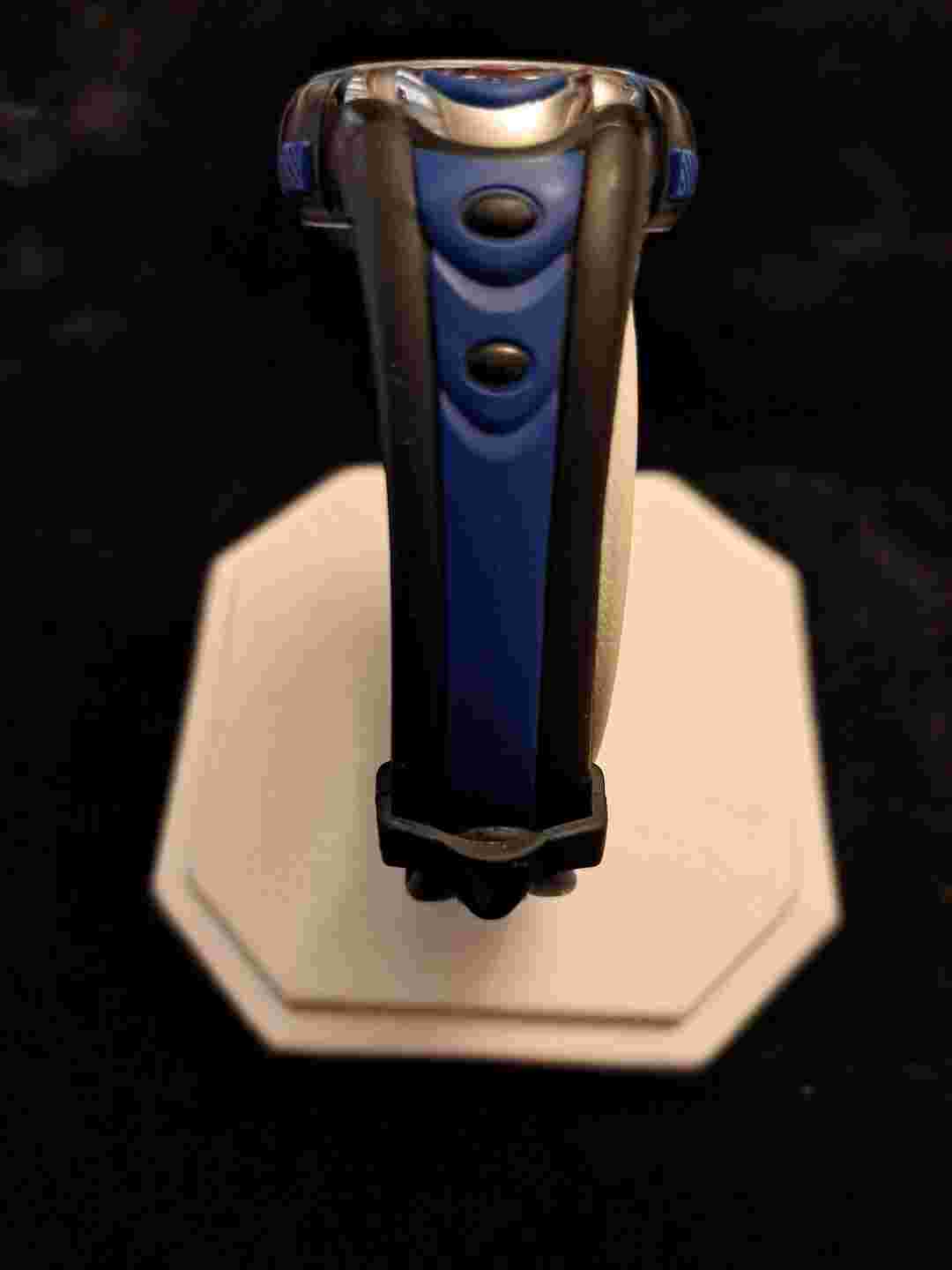 Pasnew Mens Digital Watch Black Blue Multi-function New Battery WORKS EUC