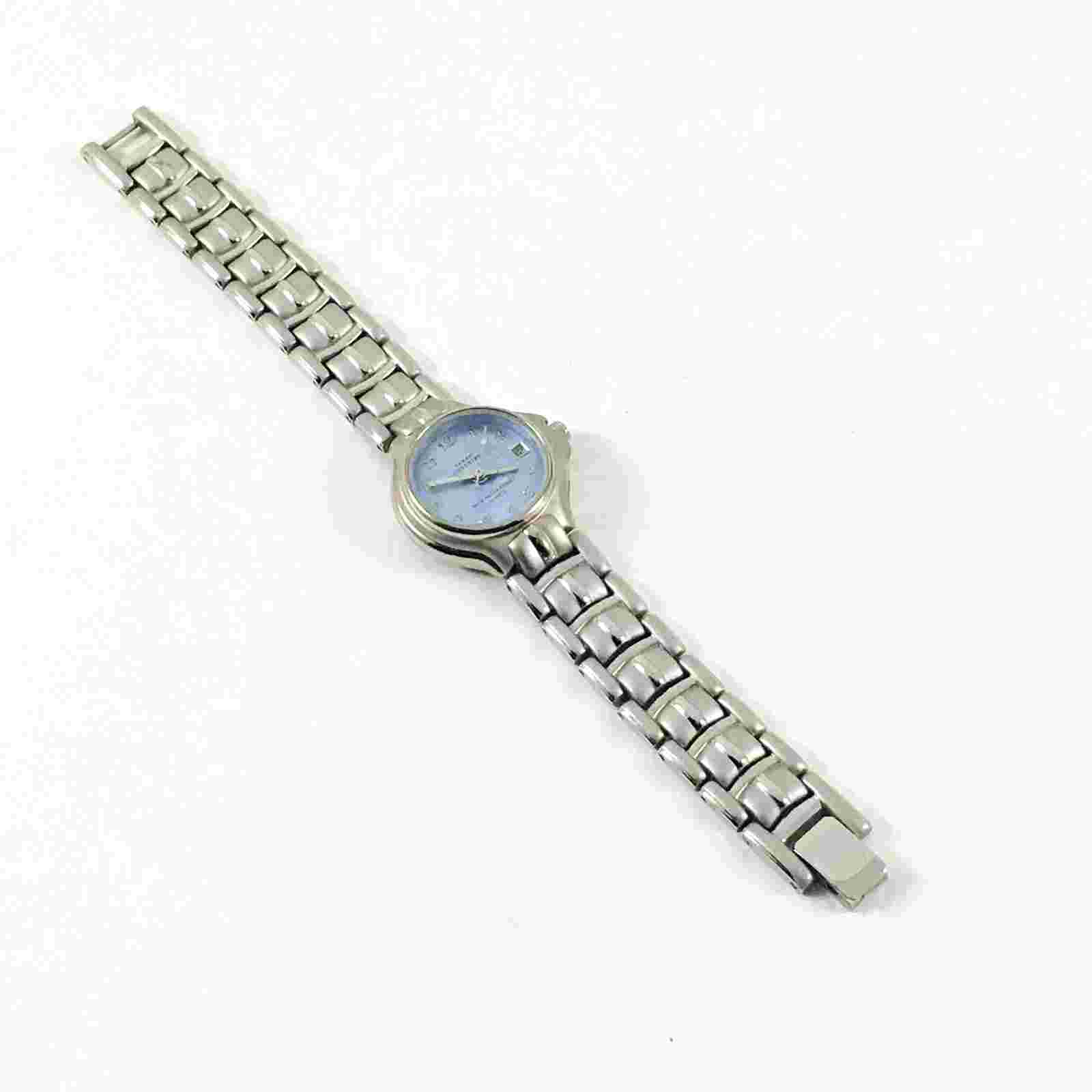 Sarah Coventry Watch Quartz Water Resistant Silver Tone Round Faced Works