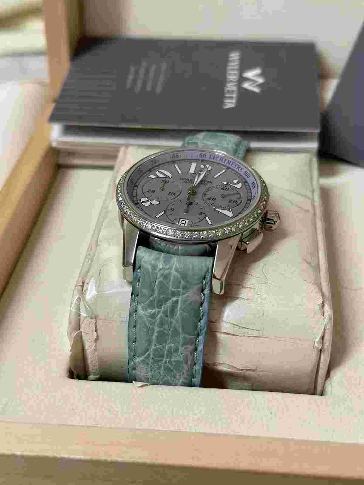 Wyler Vetta Diamond Set Bezel, MOP Dial, Automatic, W/Box, Excellent Condition