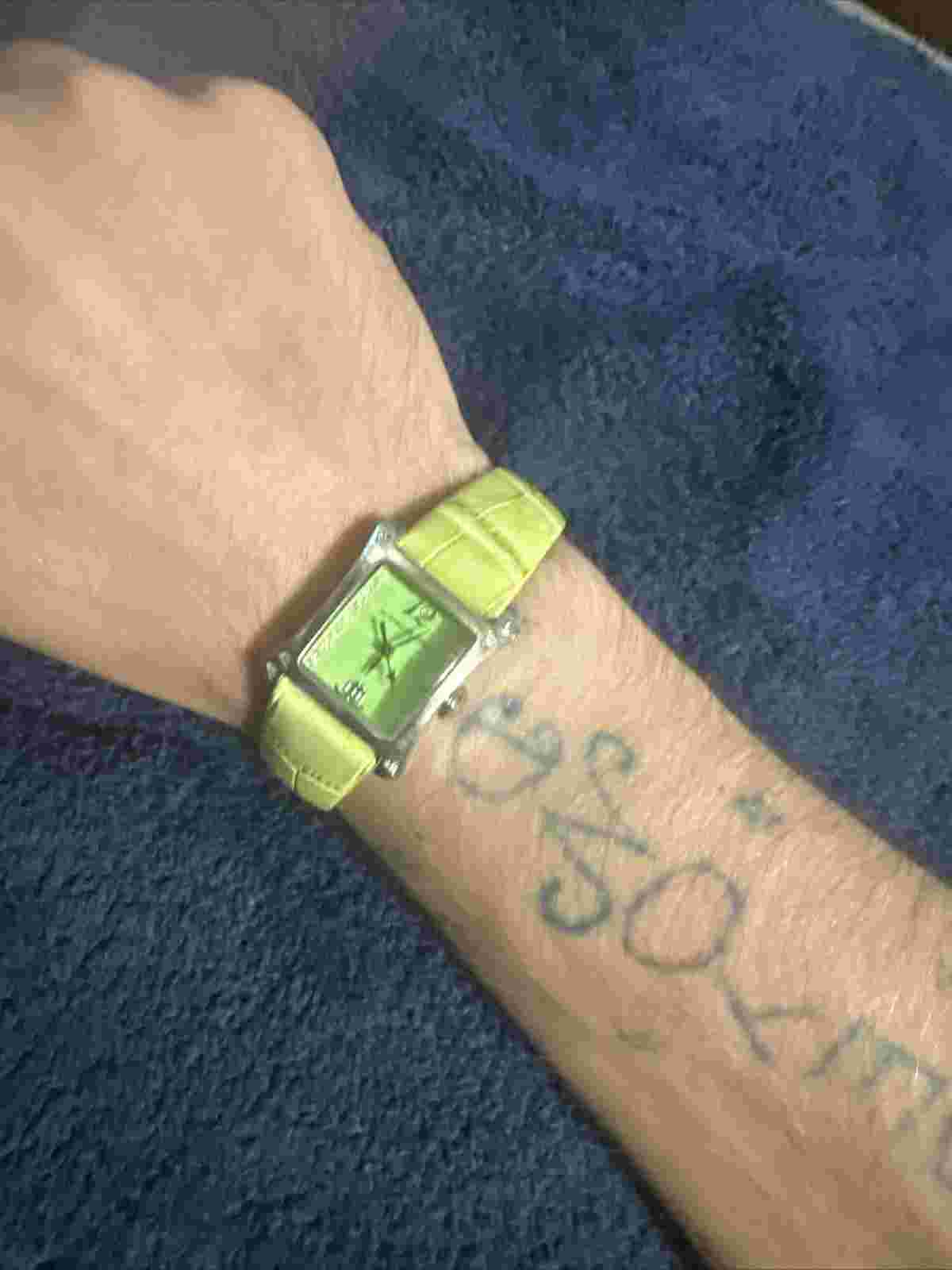 Jennifer Lopez JLO Watch Green Leather Crystal JL/2032 763H/3