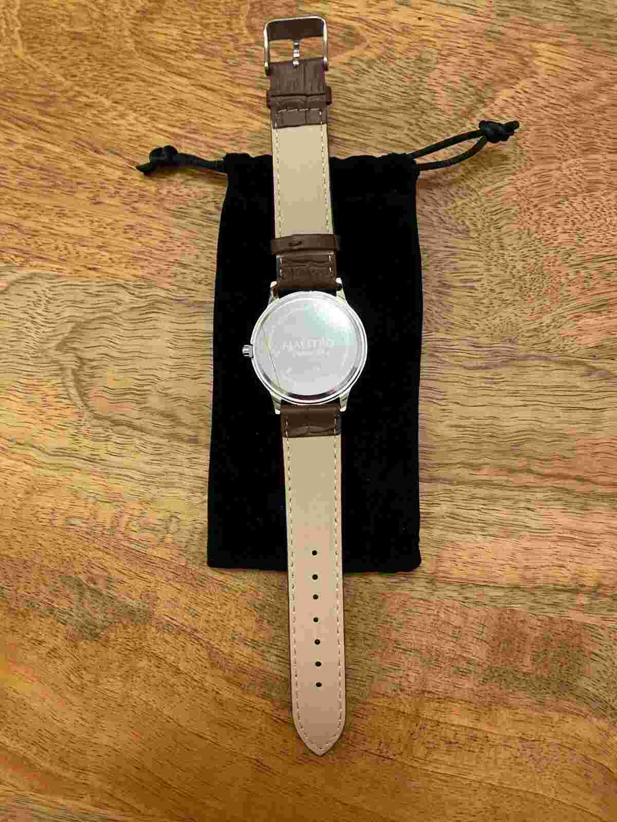 Maéstro Watch The Classico Leather Strap New With Pouch RRP US$165