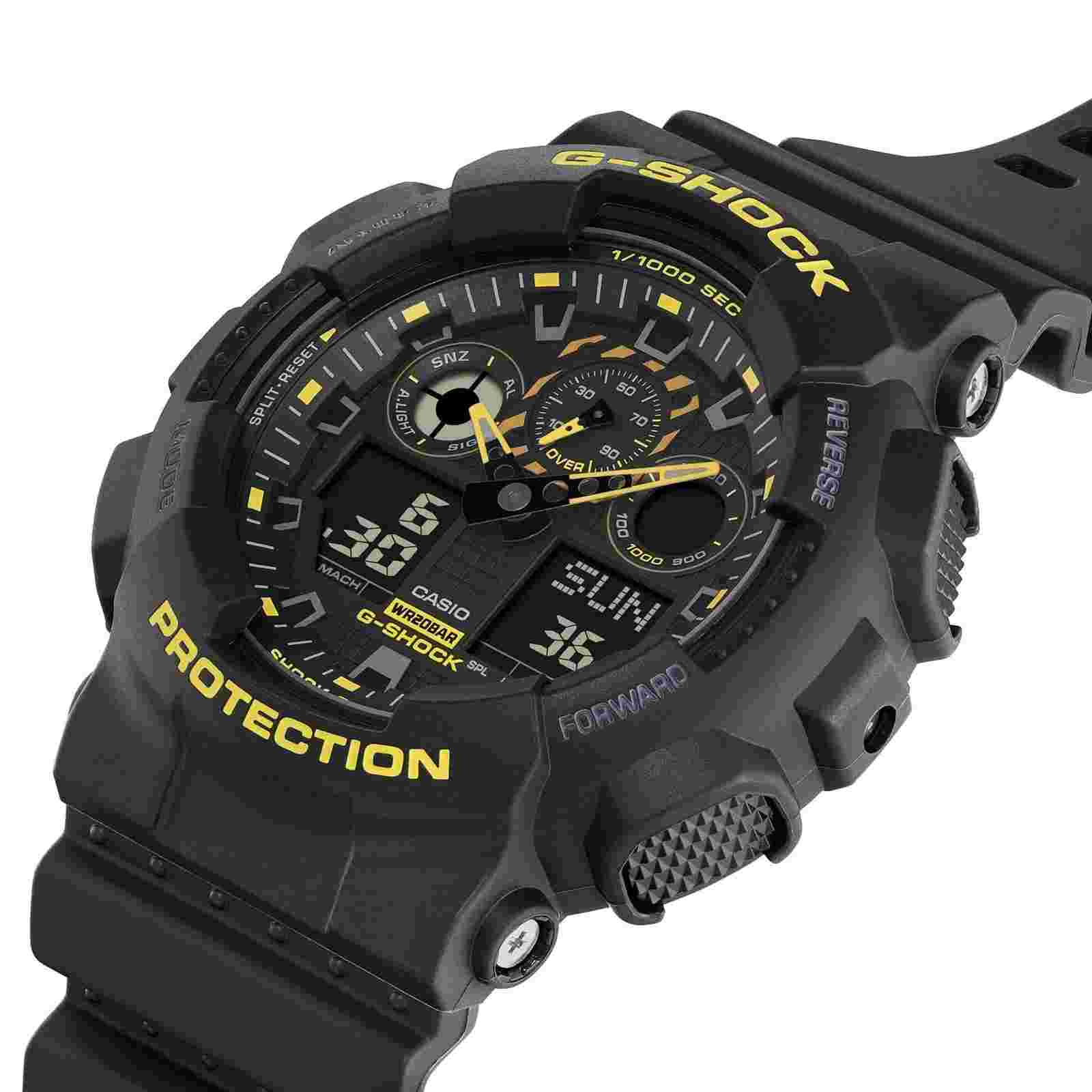 G-Shock GA100 Ana-Digi Black Yellow