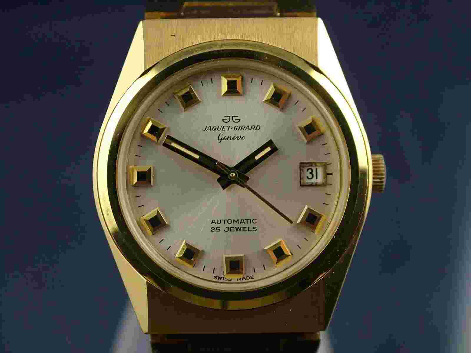 Jaquet Girard Automatic Vintage Watch 1970s New Old Stock .Cal ETA 2783 25 Jewel