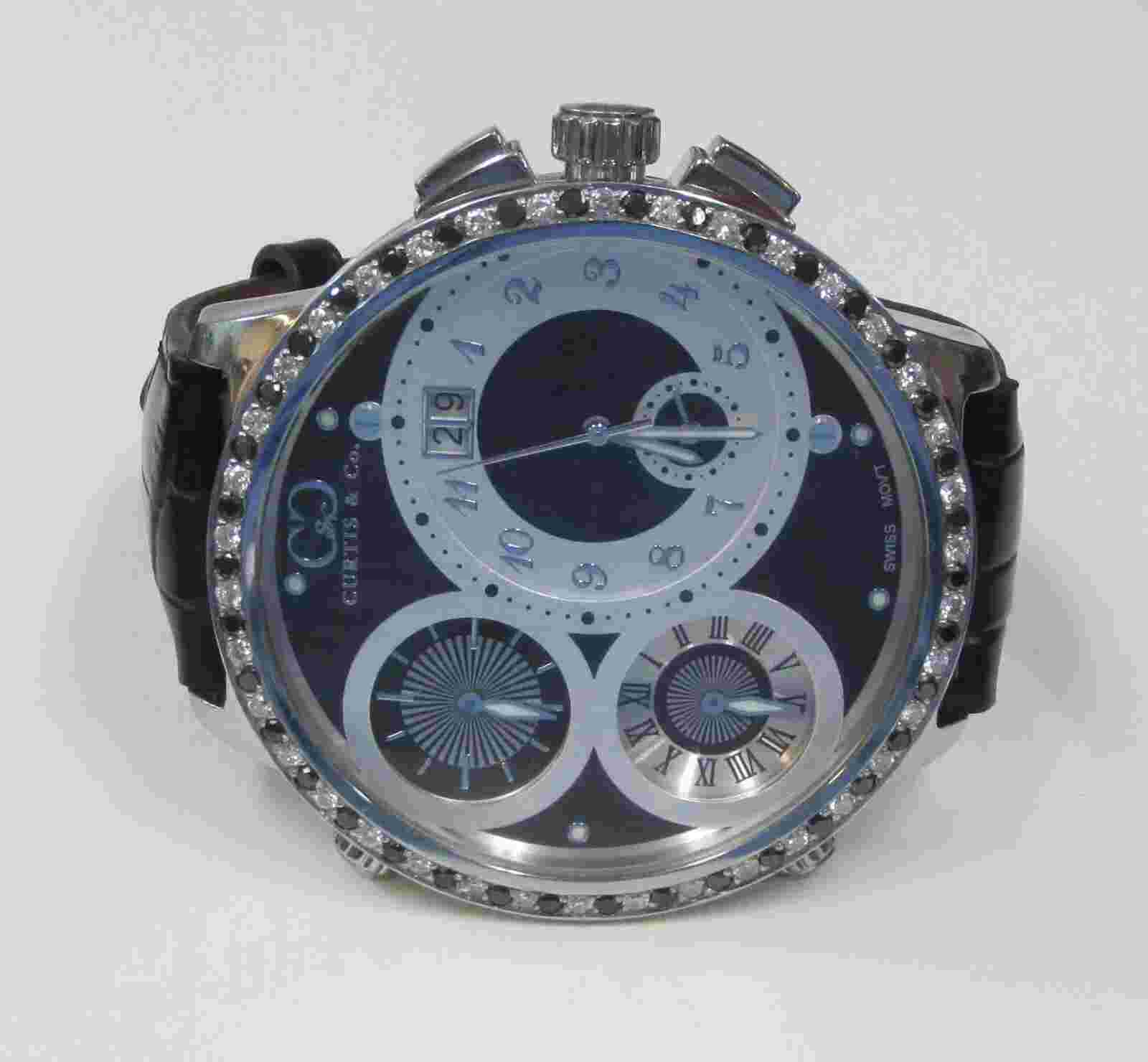 Curtis & Co. Big World Time 4 Time Zone Wristwatch