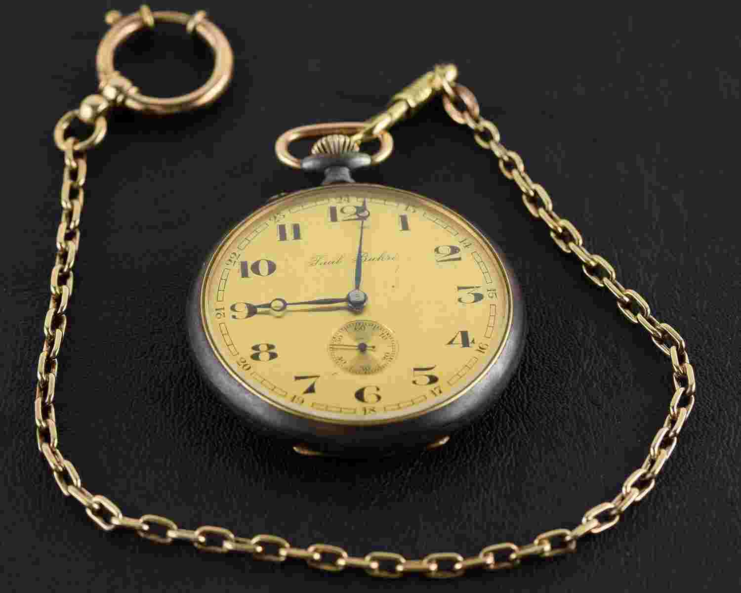 Paul Buhré Pocket Watch - Grey Case, Champagne Dial, Manual Movement -