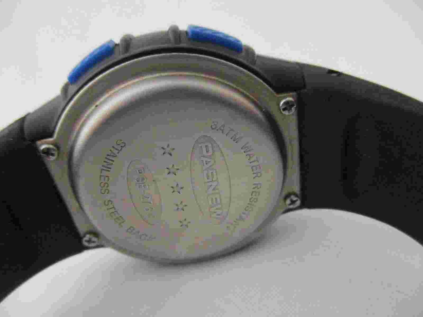 Pasnew Women's Sport Watch Digital Black Buckle Band Water Resistant 30 Meters