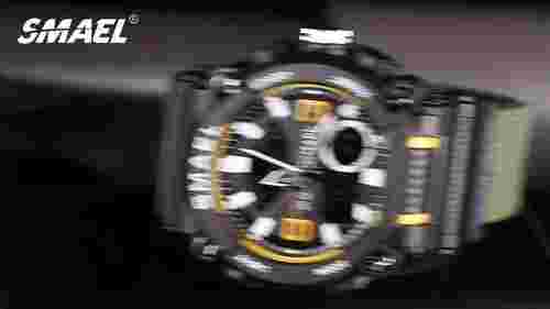SMAEL 8052 Men Digital Military Watch Sport Army Water Resist 5ATM Dual Display