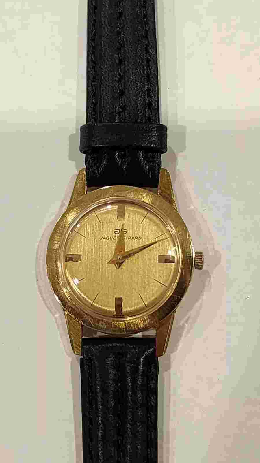 JAQUET+GIRARD Incabloc Automatic Watch 1960's Swiss Made Stainless Back 23 830