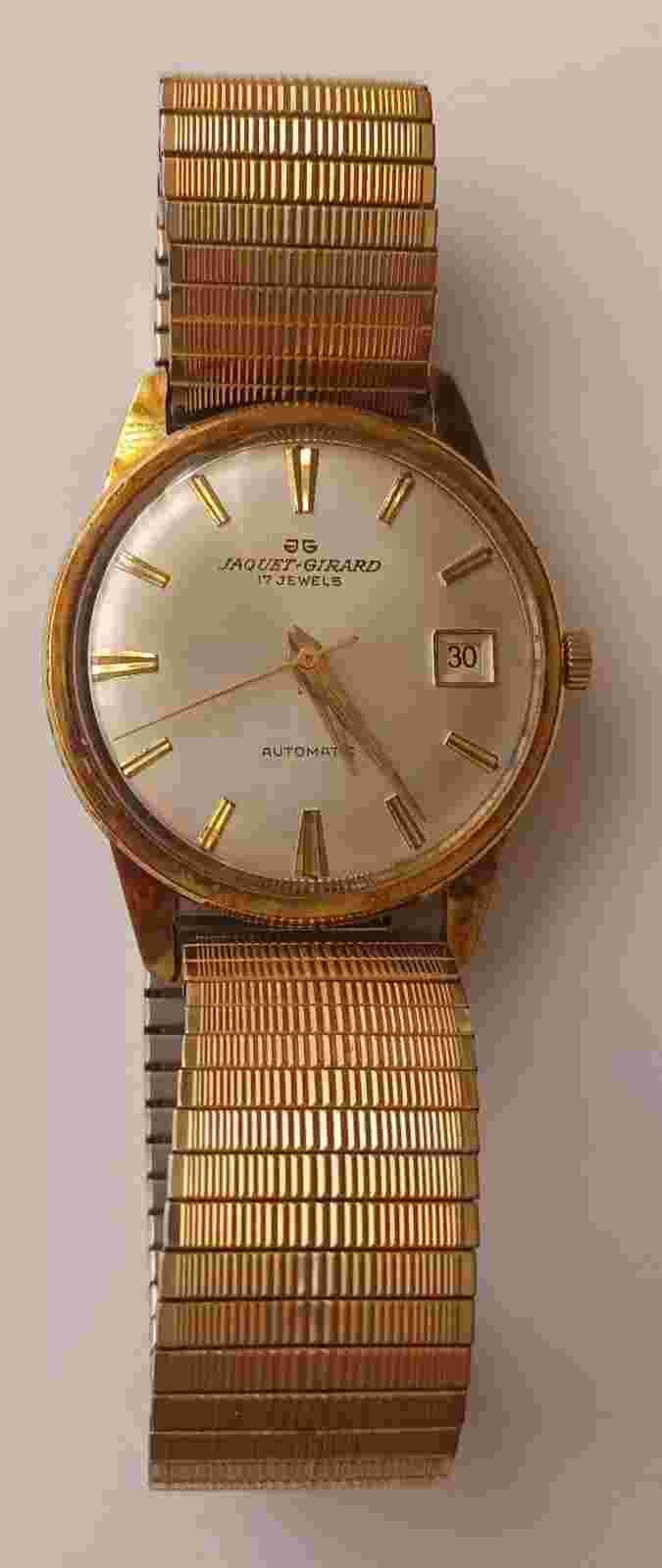 Vintage Jaquet-Girard 17 Jewels Automatic Wind Up Men's Watch 5690