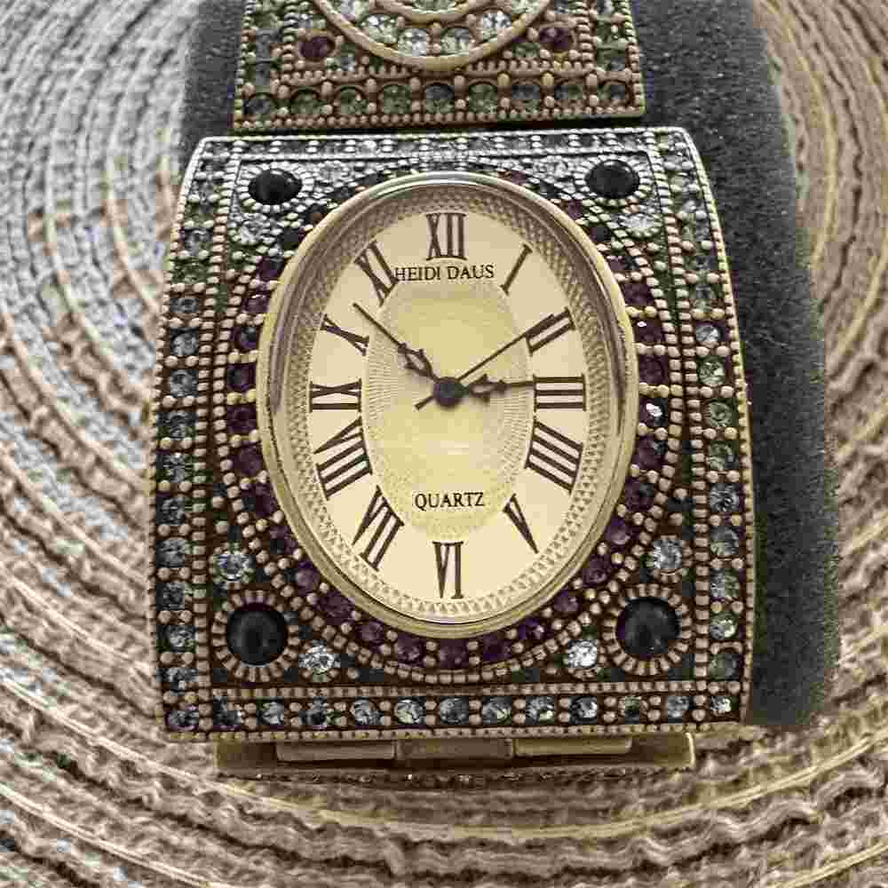 Heidi Daus Women's Art Deco Bracelet Watch with Jewels Art to wear