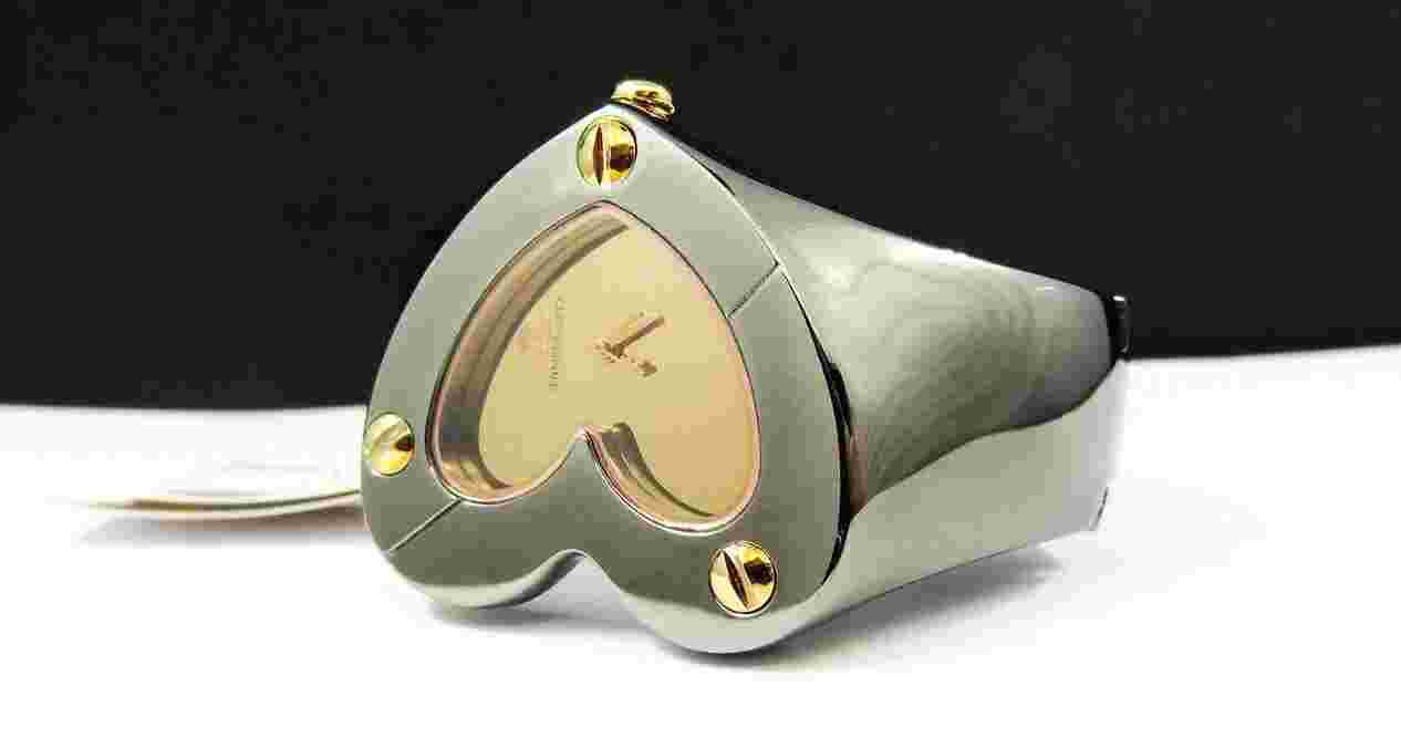 JLO Jennifer Lopez Collection Jl/2535rggy Heart Shape Case Bangle Womens Watch