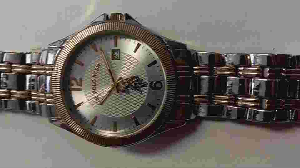 U.S. Polo Assn Adult Male Analog Watch in Two-tone Silver and Gold USC80001JKL