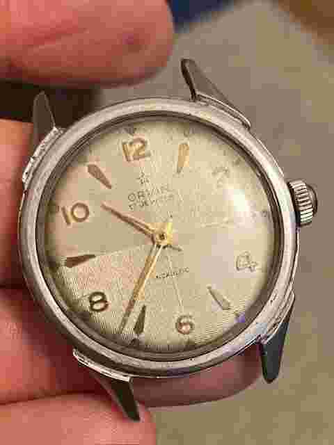 Vintage ORVIN 17 JEWEL WRIST WATCH (TEXTURED TWO-TONE DIAL)