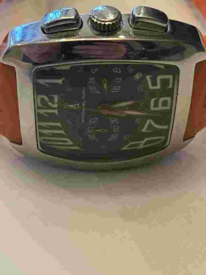 Officina Del Tempo Men's Watch with Orange Rubber Band