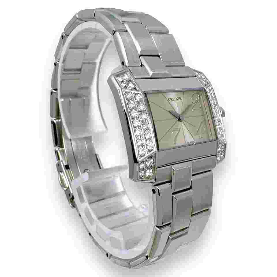 Seiko Credor Node J 1E70-0Bl0 Diamond Luxury Ladies Watch - New