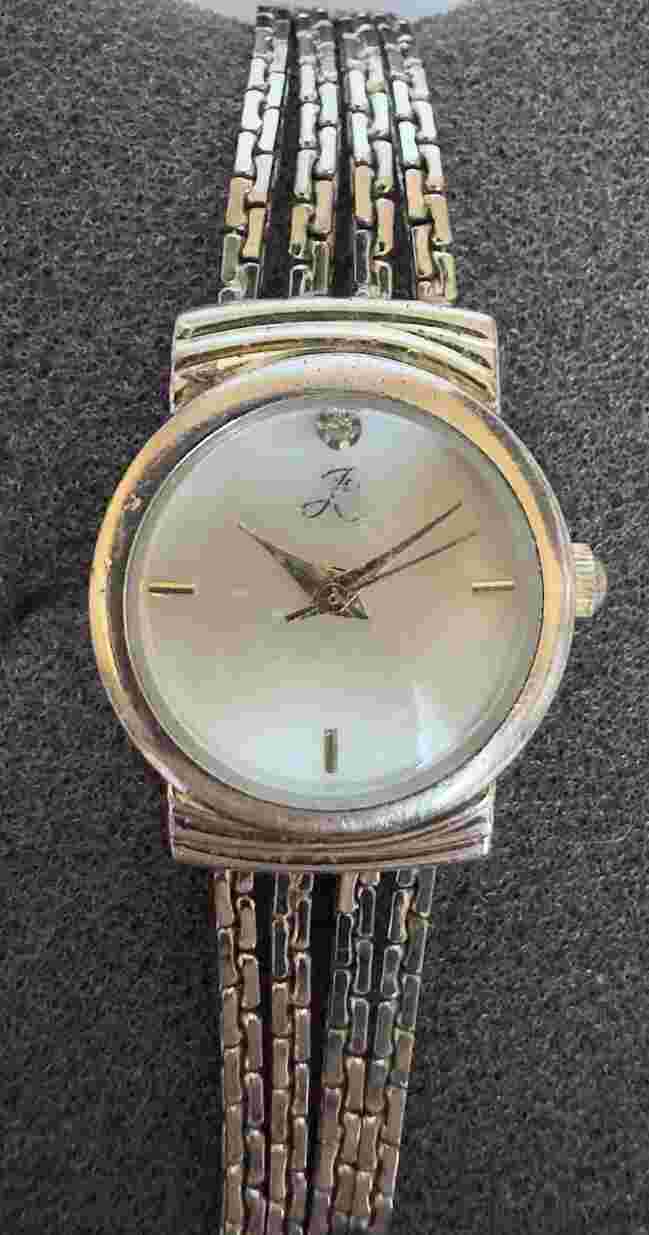 JS Collections Women's Silver 69570KMT Stainless Retro Watch. New Battery