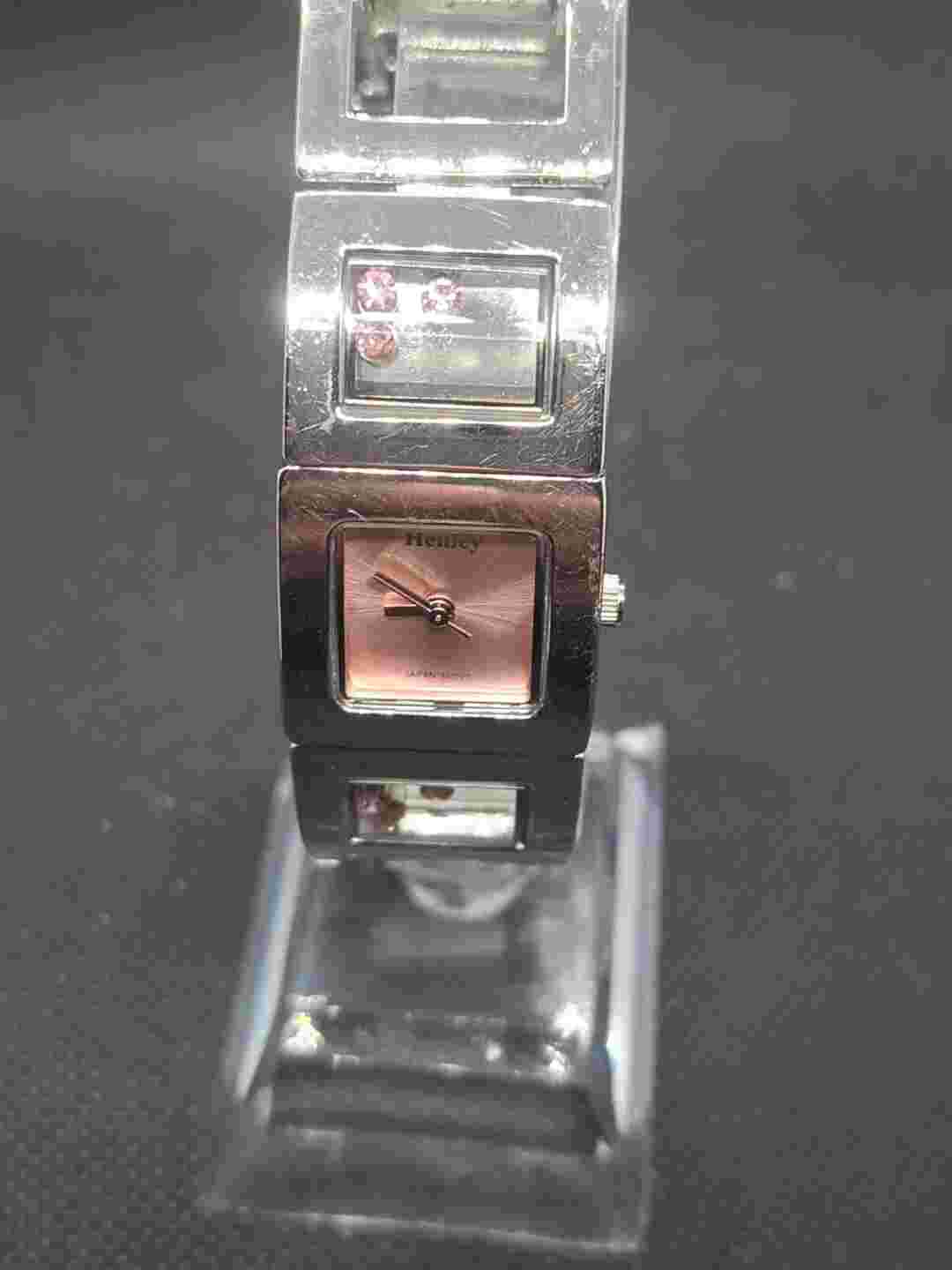 Henley Silver Tone With Pink Dial Ladies Watch